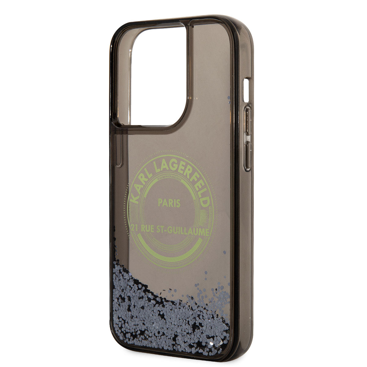 Karl Lagerfeld iPhone 14 Pro Kılıf Sıvılı Simli RSG Dizayn Telefon Kılıfı - 6