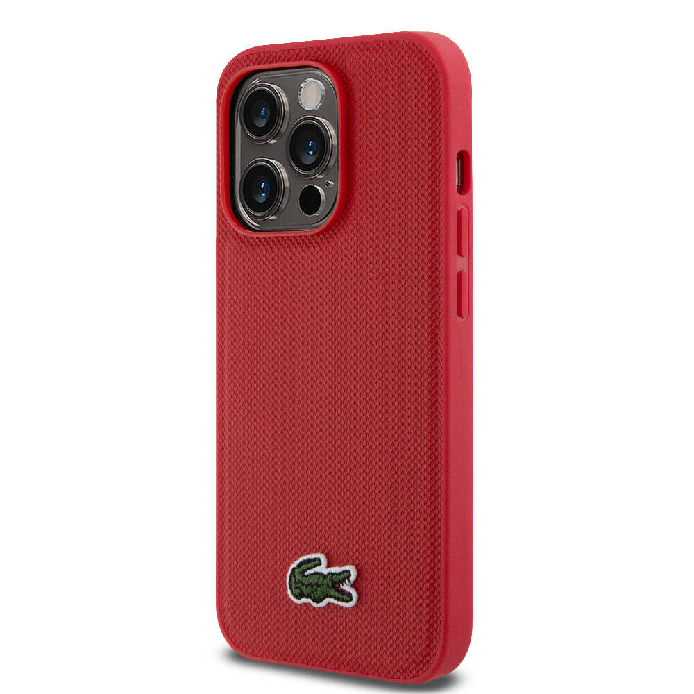 Lacoste iPhone 14 Pro Orjinal Lisanslı PU Pike Desenli Arka Yüzey İkonik Timsah Dokuma Logolu Telefon Kılıfı - 16