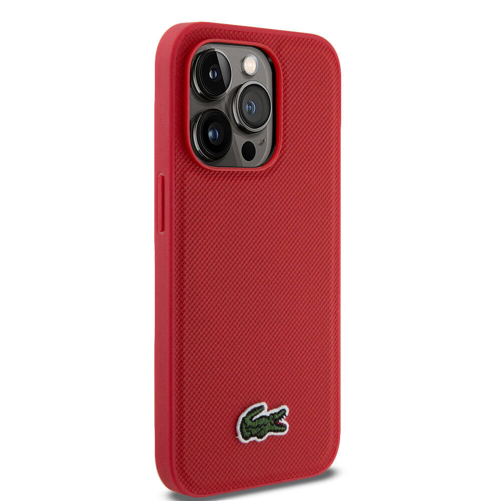 Lacoste iPhone 14 Pro Orjinal Lisanslı PU Pike Desenli Arka Yüzey İkonik Timsah Dokuma Logolu Telefon Kılıfı - 18