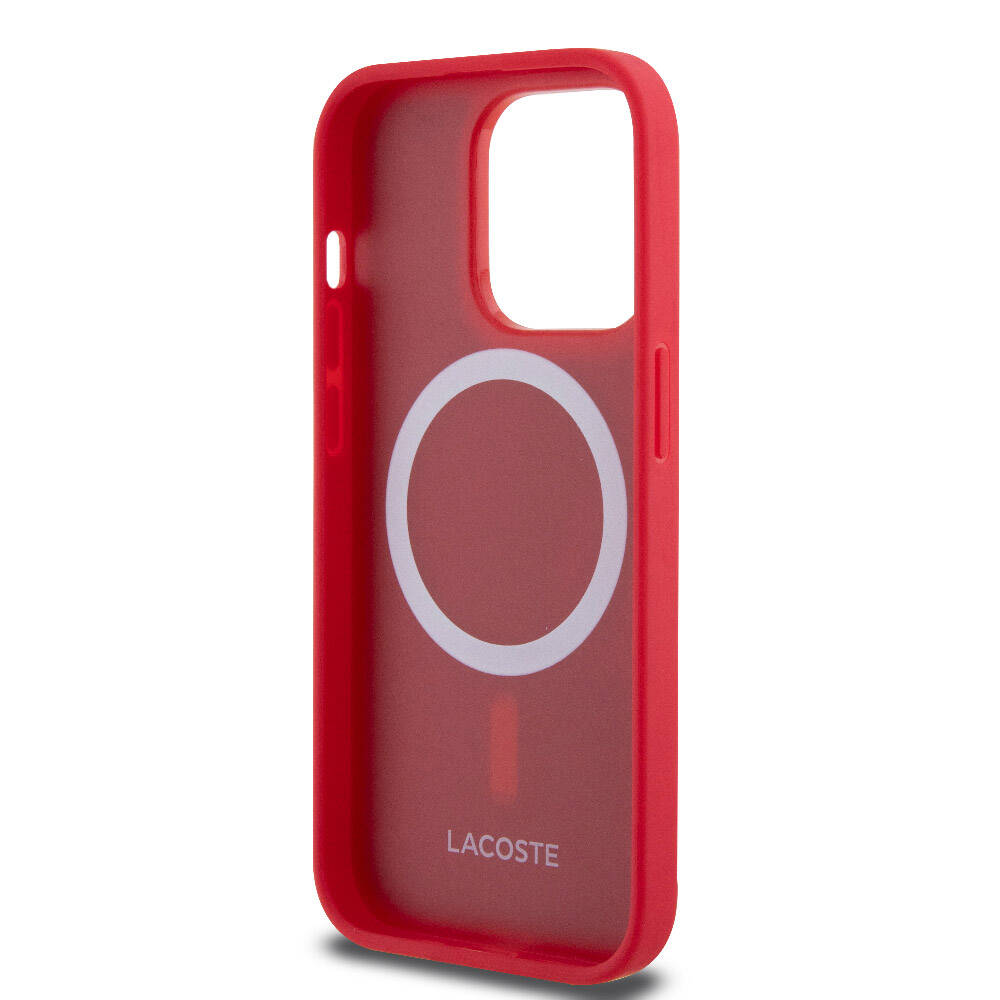 Lacoste iPhone 14 Pro Orjinal Lisanslı PU Pike Desenli Arka Yüzey İkonik Timsah Dokuma Logolu Telefon Kılıfı - 21