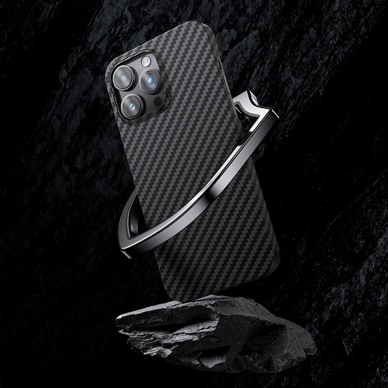 Benks Essential Kevlar iPhone 14 Pro Kılıf M-safe Özellikli Karbon Fiber Telefon Kılıfı - 3