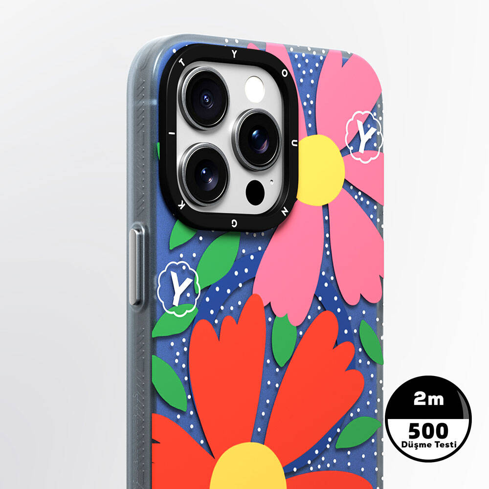 Youngkit Colorful Serisi iPhone 14 Pro M-safe Şarj Özellikli Sunshine Tasarımlı Kılıf