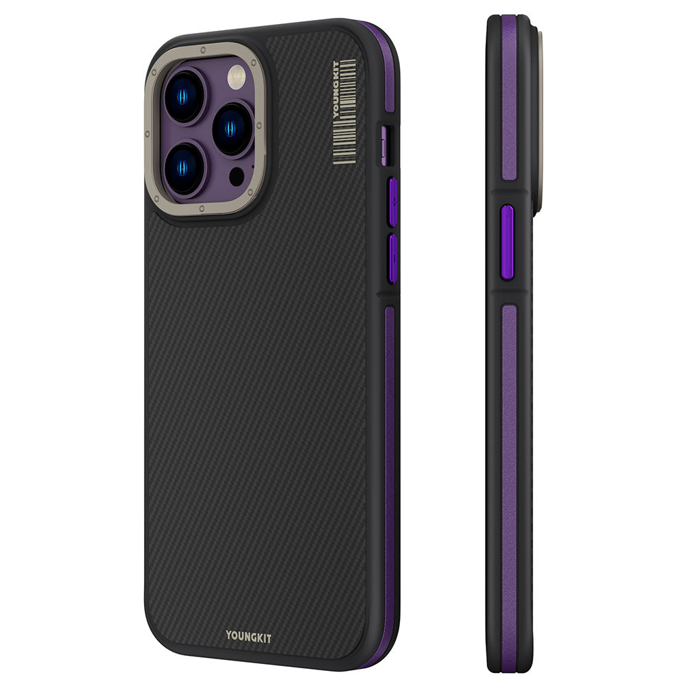 YoungKit 600D Kevlar iPhone 14 Pro Magsafe Şarj Özellikli Telefon Kılıfı - 6