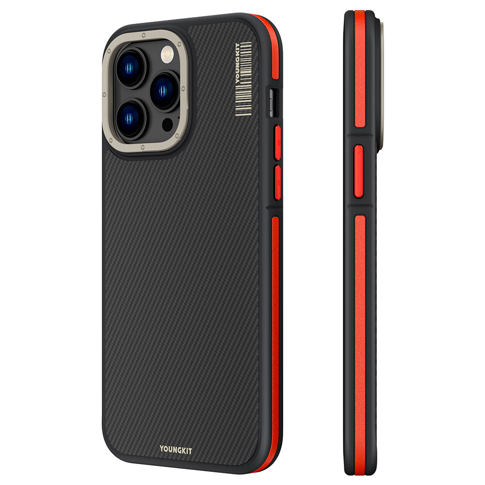 YoungKit 600D Kevlar iPhone 14 Pro Magsafe Şarj Özellikli Telefon Kılıfı - 3