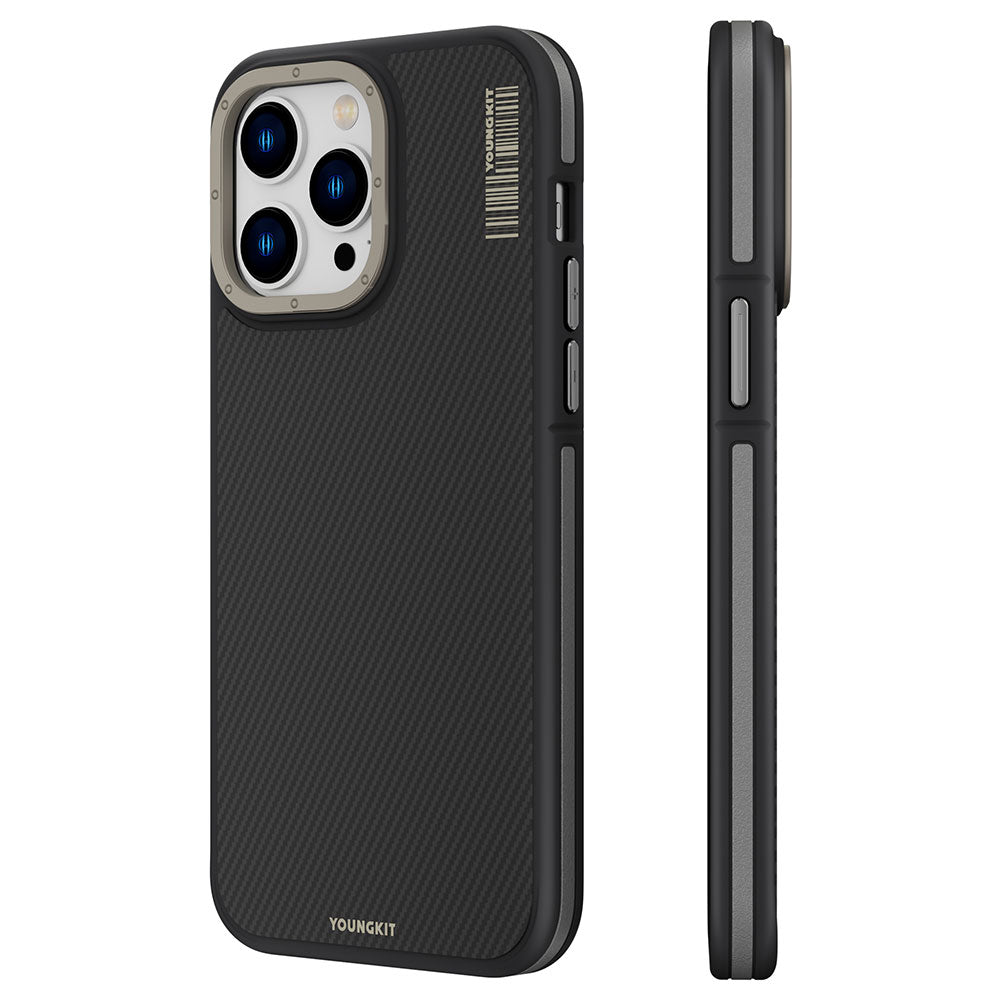 YoungKit 600D Kevlar iPhone 14 Pro Magsafe Şarj Özellikli Telefon Kılıfı - 7