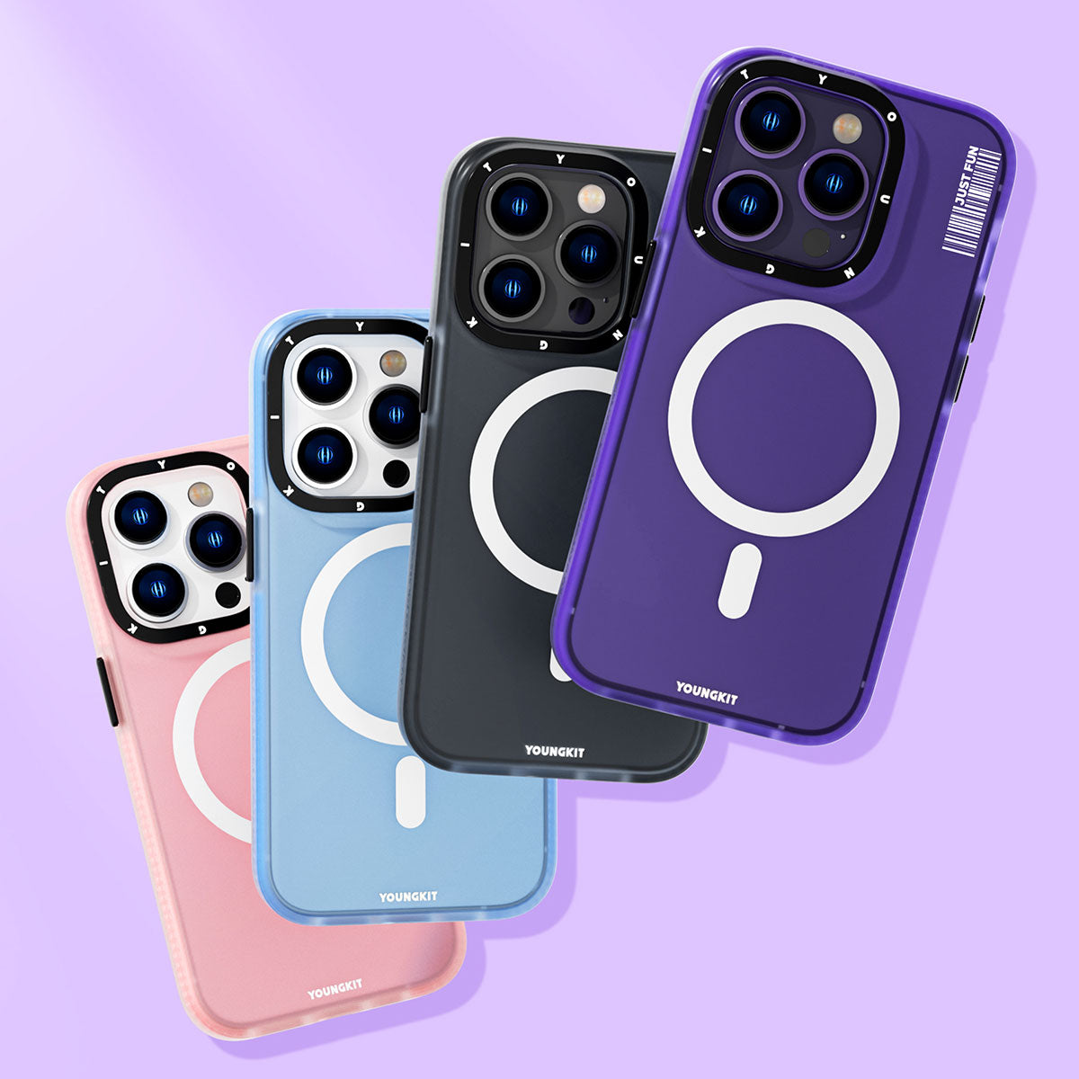 Youngkit Colored Sand Serisi iPhone 14 Pro Magsafe Şarj Özellikli Telefon Kılıfı - 16