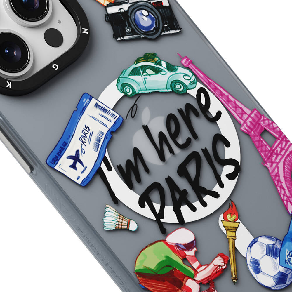 Youngkit in Paris Serisi iPhone 14 Pro M-safe Şarj Özellikli Kılıf