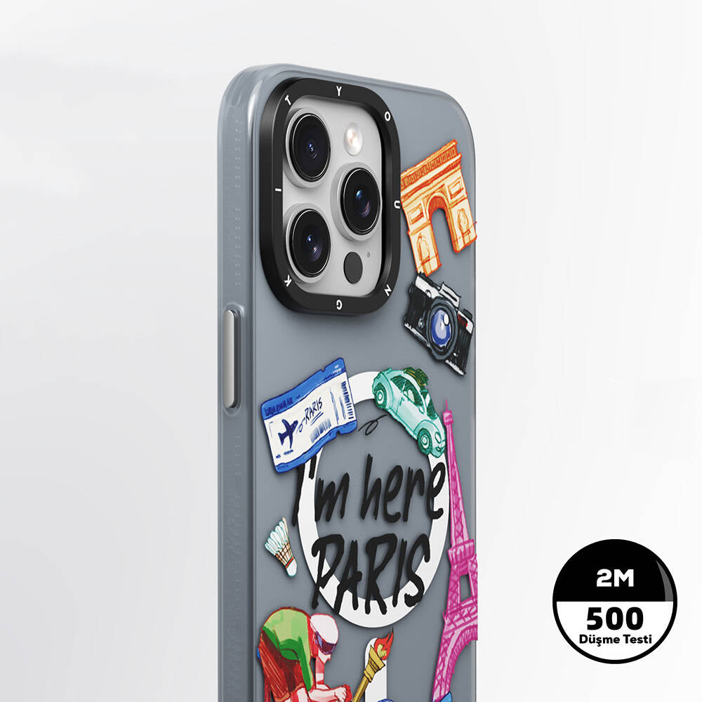 Youngkit in Paris Serisi iPhone 14 Pro M-safe Şarj Özellikli Kılıf