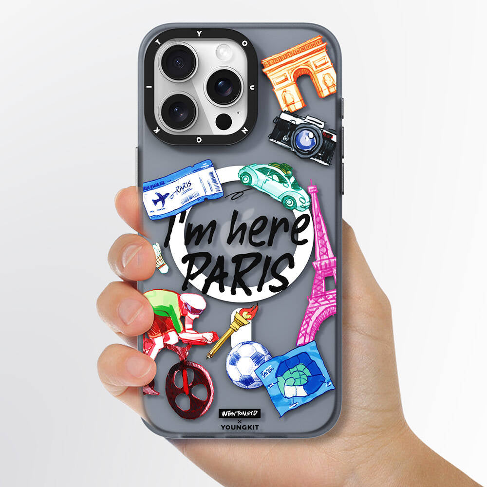 Youngkit in Paris Serisi iPhone 14 Pro M-safe Şarj Özellikli Kılıf