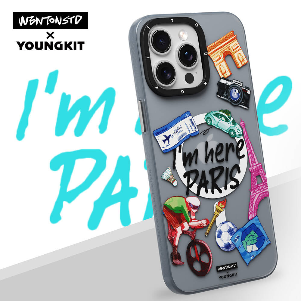 Youngkit in Paris Serisi iPhone 14 Pro M-safe Şarj Özellikli Kılıf