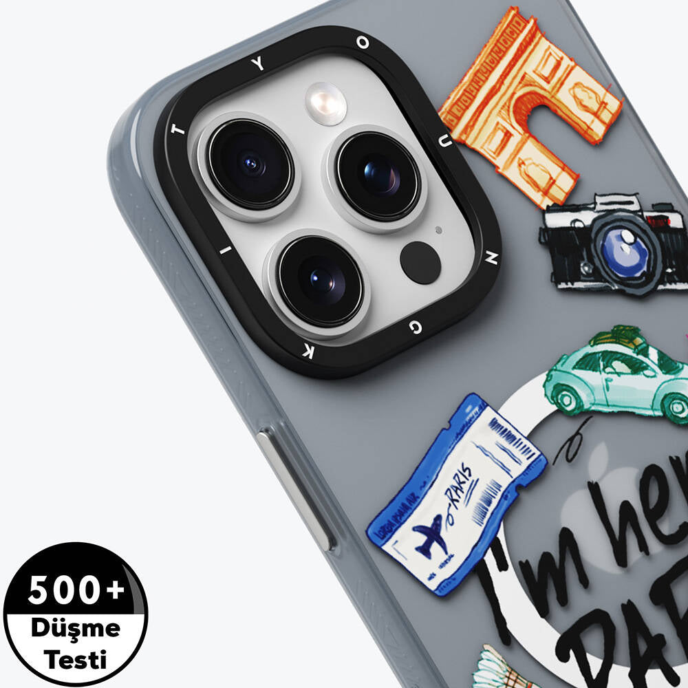 Youngkit in Paris Serisi iPhone 14 Pro M-safe Şarj Özellikli Kılıf