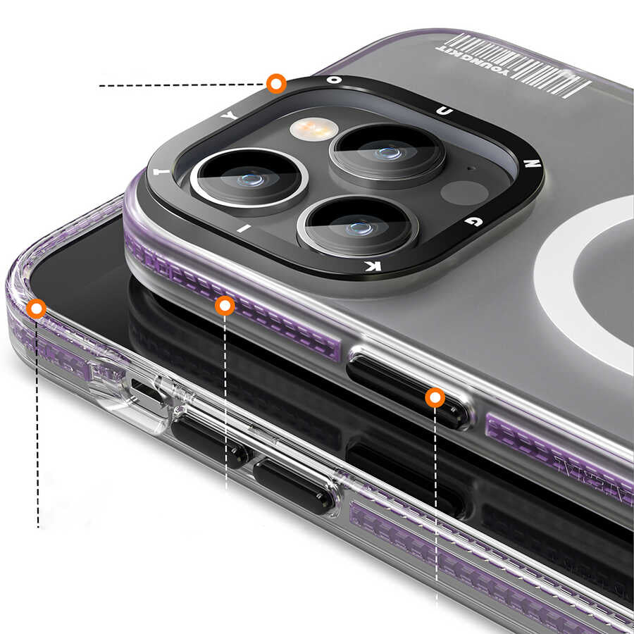 Youngkit Jane Sand Serisi iPhone 14 Pro Magsafe Şarj Özellikli Telefon Kılıfı - 5