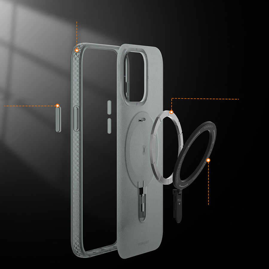 Youngkit Rock Serisi iPhone 14 Pro Magsafe Şarj Özellikli Telefon Kılıfı - 5