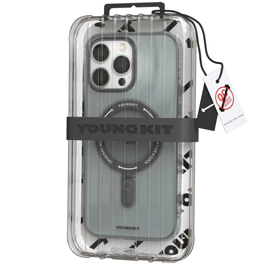 Youngkit Rock Serisi iPhone 14 Pro Magsafe Şarj Özellikli Telefon Kılıfı - 4