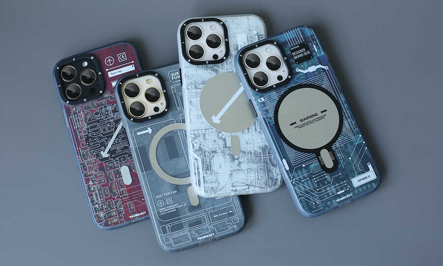 YoungKit Technology Serisi iPhone 14 Pro Magsafe Şarj Özellikli Telefon Kılıfı - 19