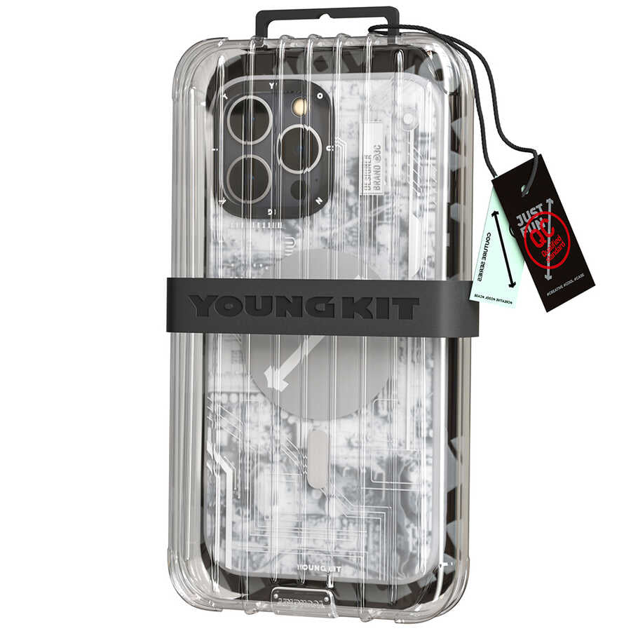 YoungKit Technology Serisi iPhone 14 Pro Magsafe Şarj Özellikli Telefon Kılıfı - 8