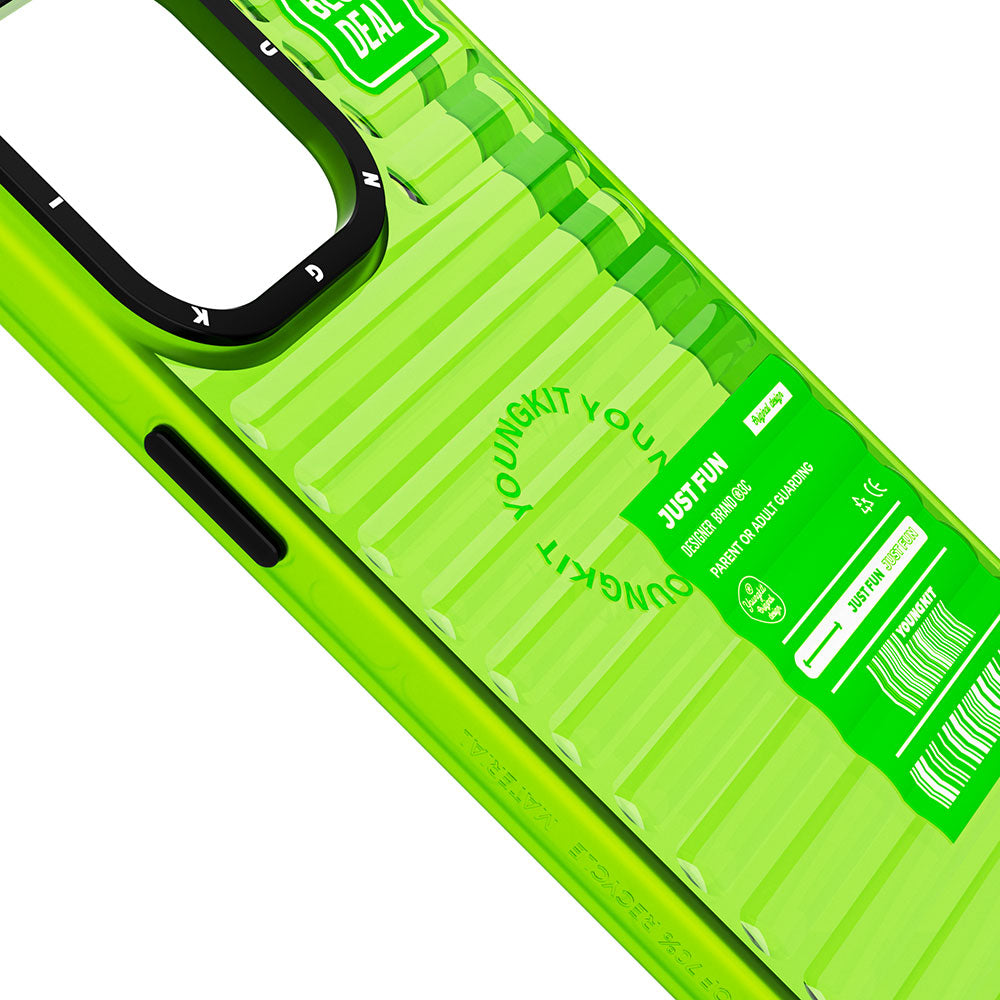 YoungKit Fluorite Serisi iPhone 14 Pro Şeffaf Renkli Tasarım Telefon Kılıfı - 5
