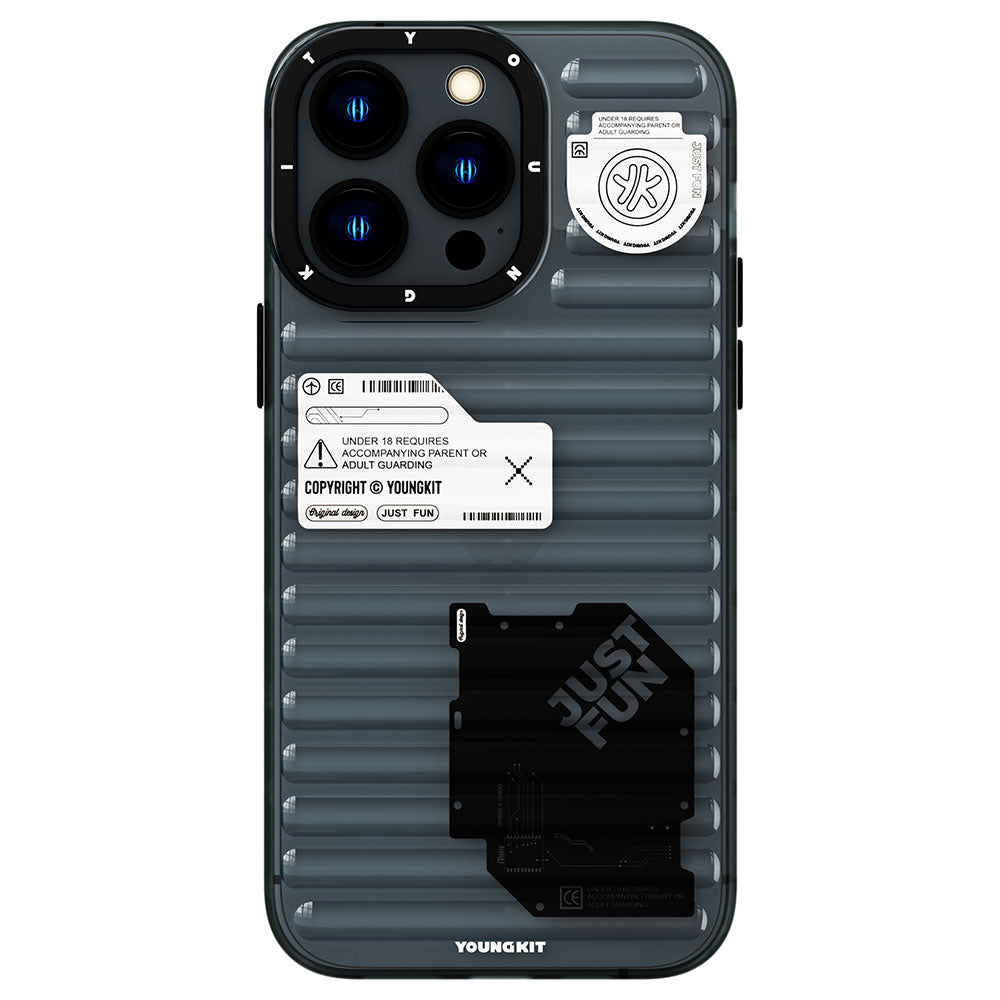 YoungKit Fluorite Serisi iPhone 14 Pro Şeffaf Renkli Tasarım Telefon Kılıfı - 7