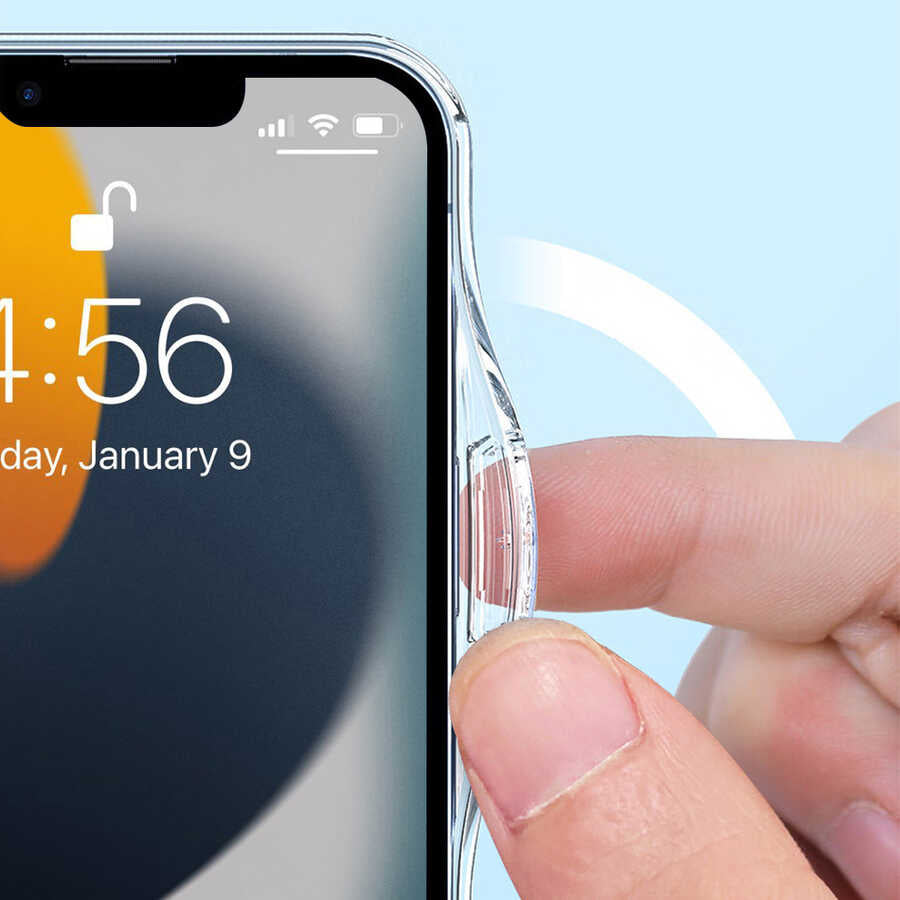 iPhone 14 Pro Kılıf Standlı M-safe Wireless Şarj Özellikli Wiwu Aurora Serisi Kılıf - 11