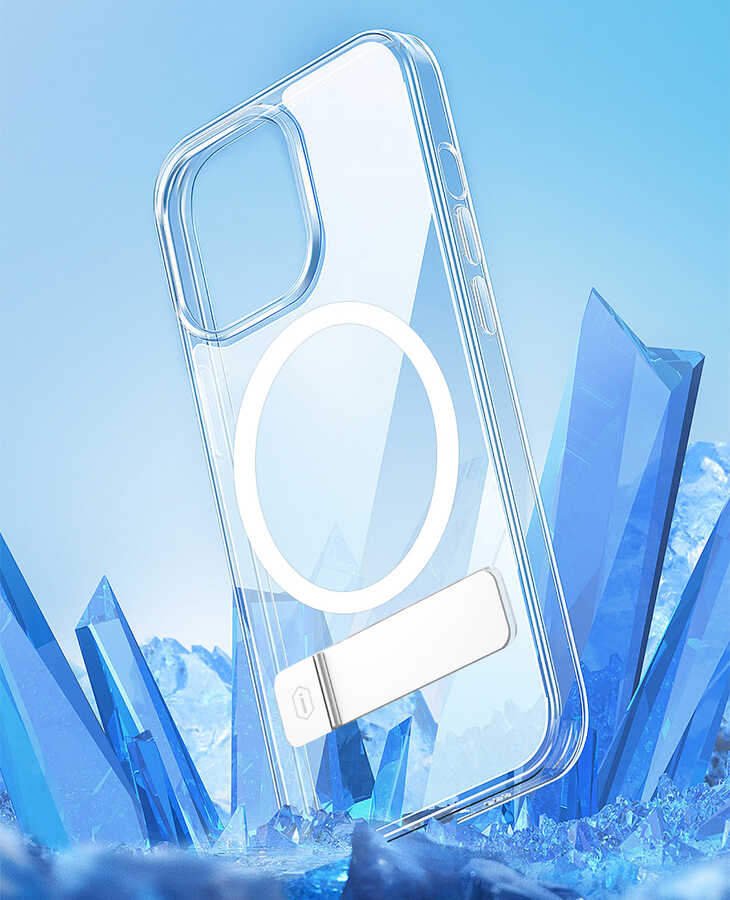 iPhone 14 Pro Kılıf Standlı M-safe Wireless Şarj Özellikli Wiwu Aurora Serisi Kılıf - 5