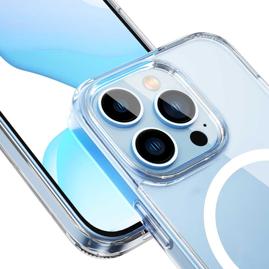 iPhone 14 Pro Kılıf Standlı M-safe Wireless Şarj Özellikli Wiwu Aurora Serisi Kılıf - 14