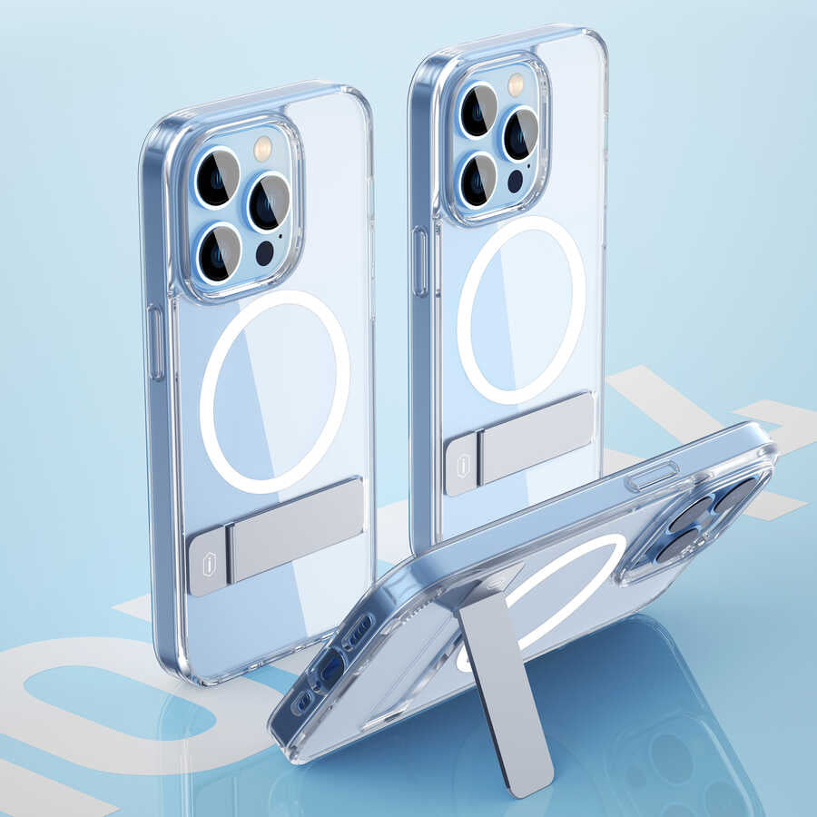 iPhone 14 Pro Kılıf Standlı M-safe Wireless Şarj Özellikli Wiwu Aurora Serisi Kılıf - 16