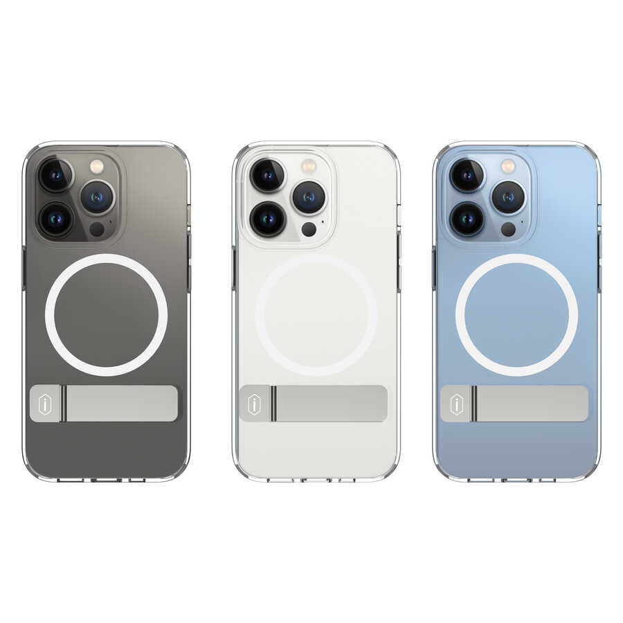 iPhone 14 Pro Kılıf Standlı M-safe Wireless Şarj Özellikli Wiwu Aurora Serisi Kılıf - 18