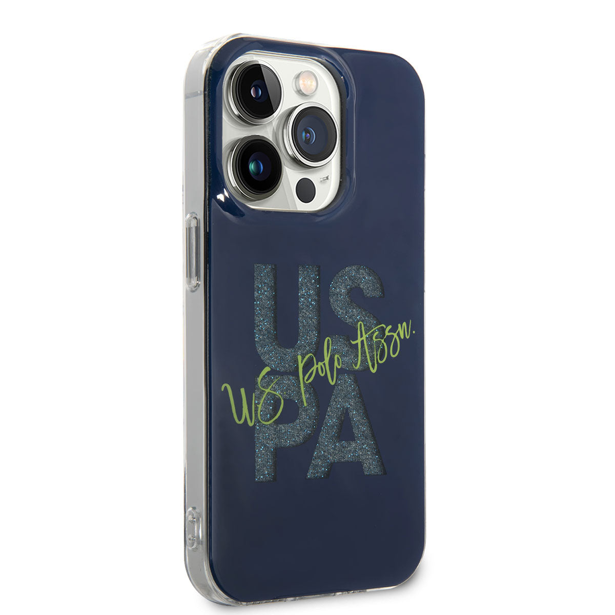 U.S. POLO ASSN. iPhone 14 Pro Simli Parlak Alfabe Tasarım Telefon Kılıfı - 9