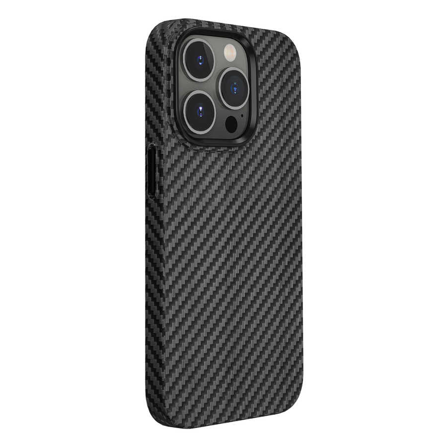 Wiwu iPhone 14 Pro Kılıf Karbon Fiber Görünümlü Magsafe Telefon Kılıfı - 3