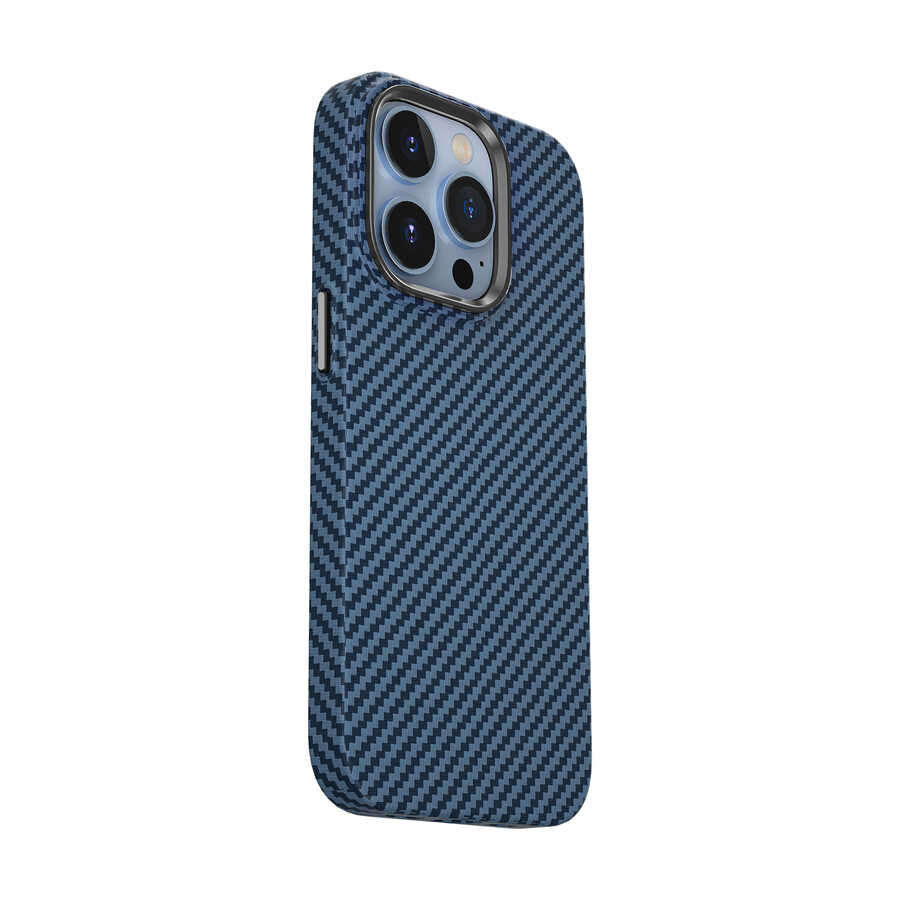Wiwu iPhone 14 Pro Kılıf Karbon Fiber Görünümlü Magsafe Telefon Kılıfı - 16