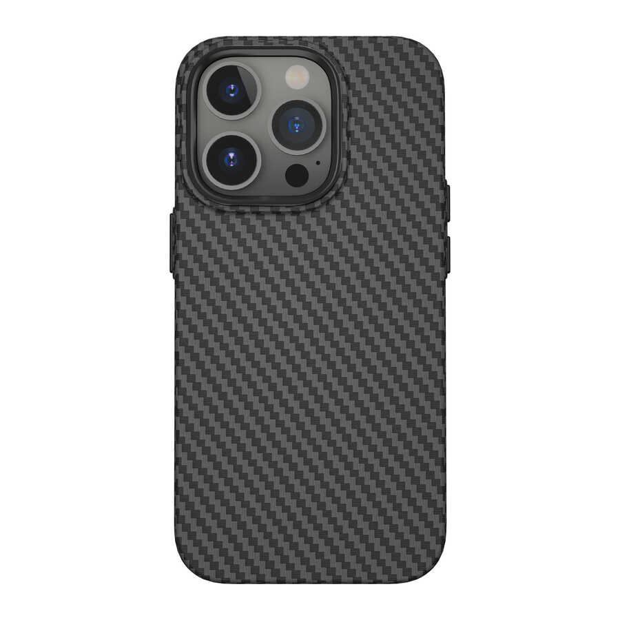 Wiwu iPhone 14 Pro Kılıf Karbon Fiber Görünümlü Magsafe Telefon Kılıfı - 19