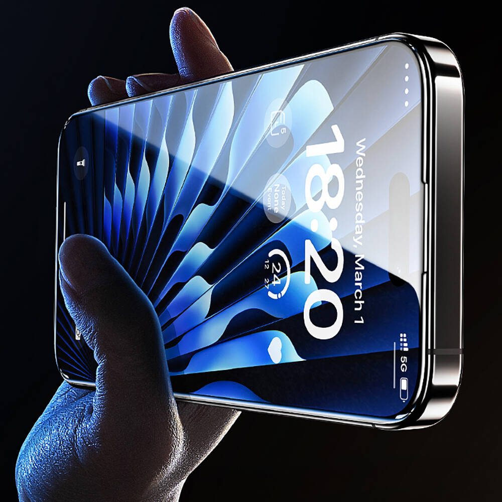 Benks Glass Warrior iPhone 14 Pro Max HD Cam Ekran Koruyucu + Kolay Uygulama Aparatlı