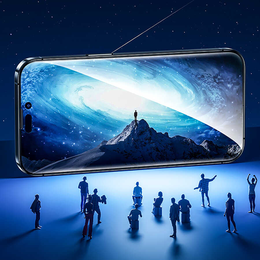Benks Yeni Seri V Pro Plus iPhone 14 Pro Max Privacy Hayalet Ekran Koruyucu - 7