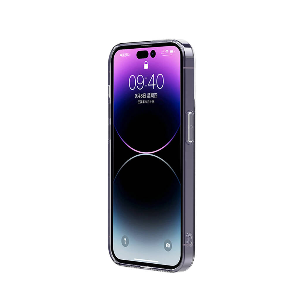 Recci Clarity Serisi iPhone 14 Pro Max Airbagli Şeffaf Darbe Emici Silikon Tasarımlı Kılıf