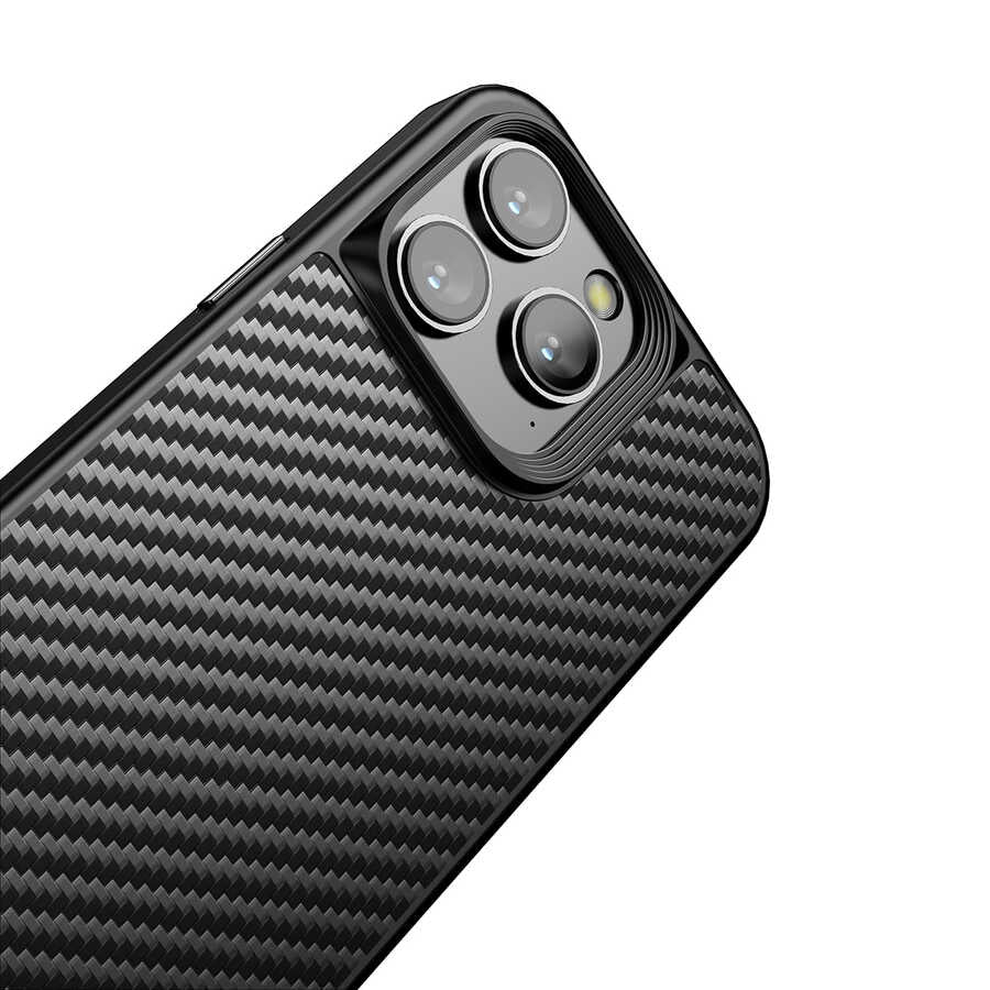 Wlons Radison iPhone 14 Pro Max Kılıf Aramid Karbon Fiber Magsafe Telefon Kılıfı - 4