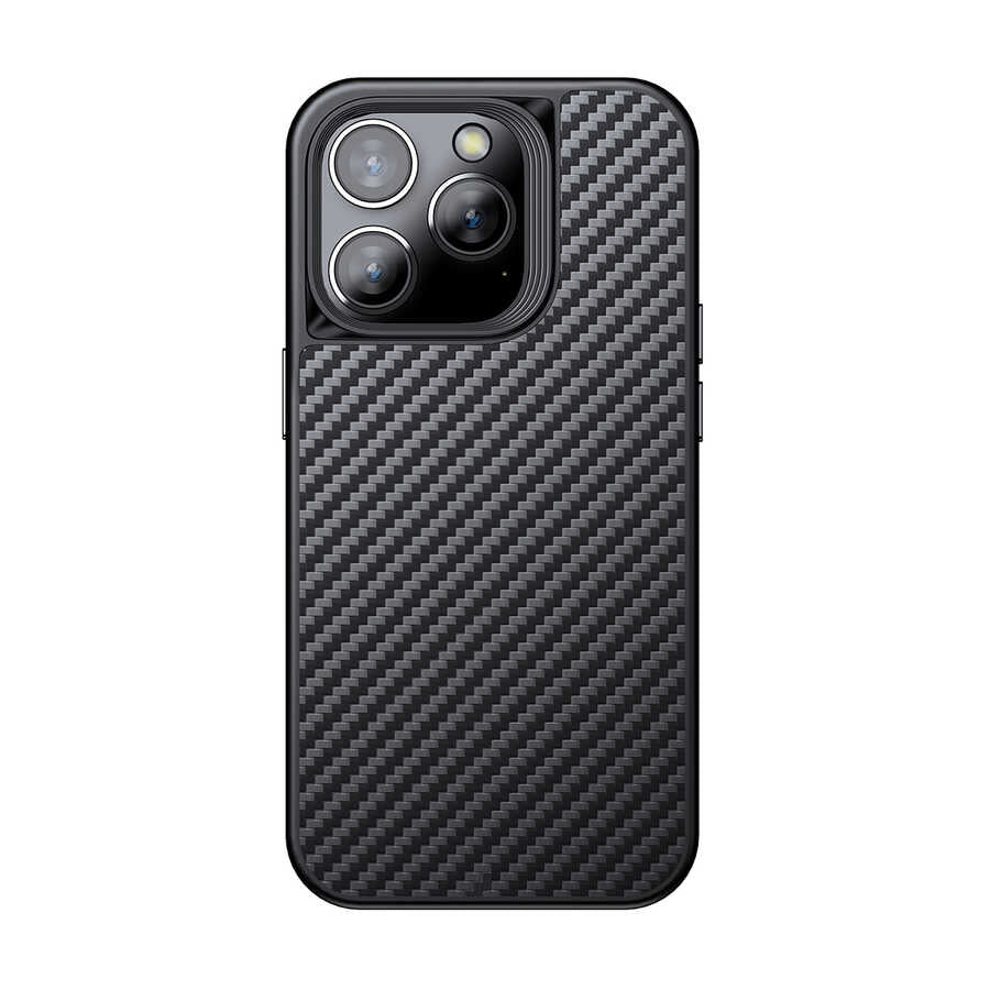 Wlons Radison iPhone 14 Pro Max Kılıf Aramid Karbon Fiber Magsafe Telefon Kılıfı - 14