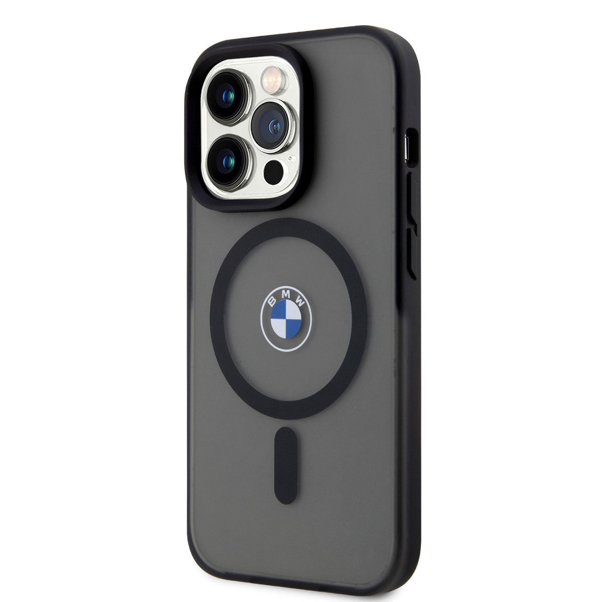 BMW iPhone 14 Pro Max Magsafe Şarj Özellikli Transparan Logolu İmza Dizayn Telefon Kılıfı - 4