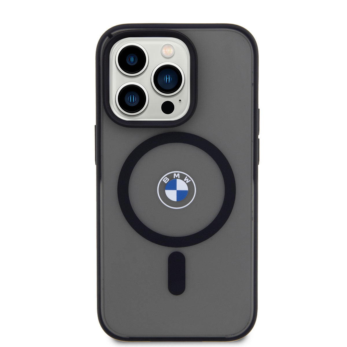 BMW iPhone 14 Pro Max Magsafe Şarj Özellikli Transparan Logolu İmza Dizayn Telefon Kılıfı - 5