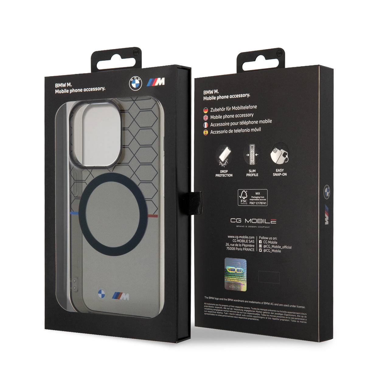 BMW iPhone 14 Pro Max Magsafe Şarj Özellikli Transparan M Dizayn Telefon Kılıfı - 7
