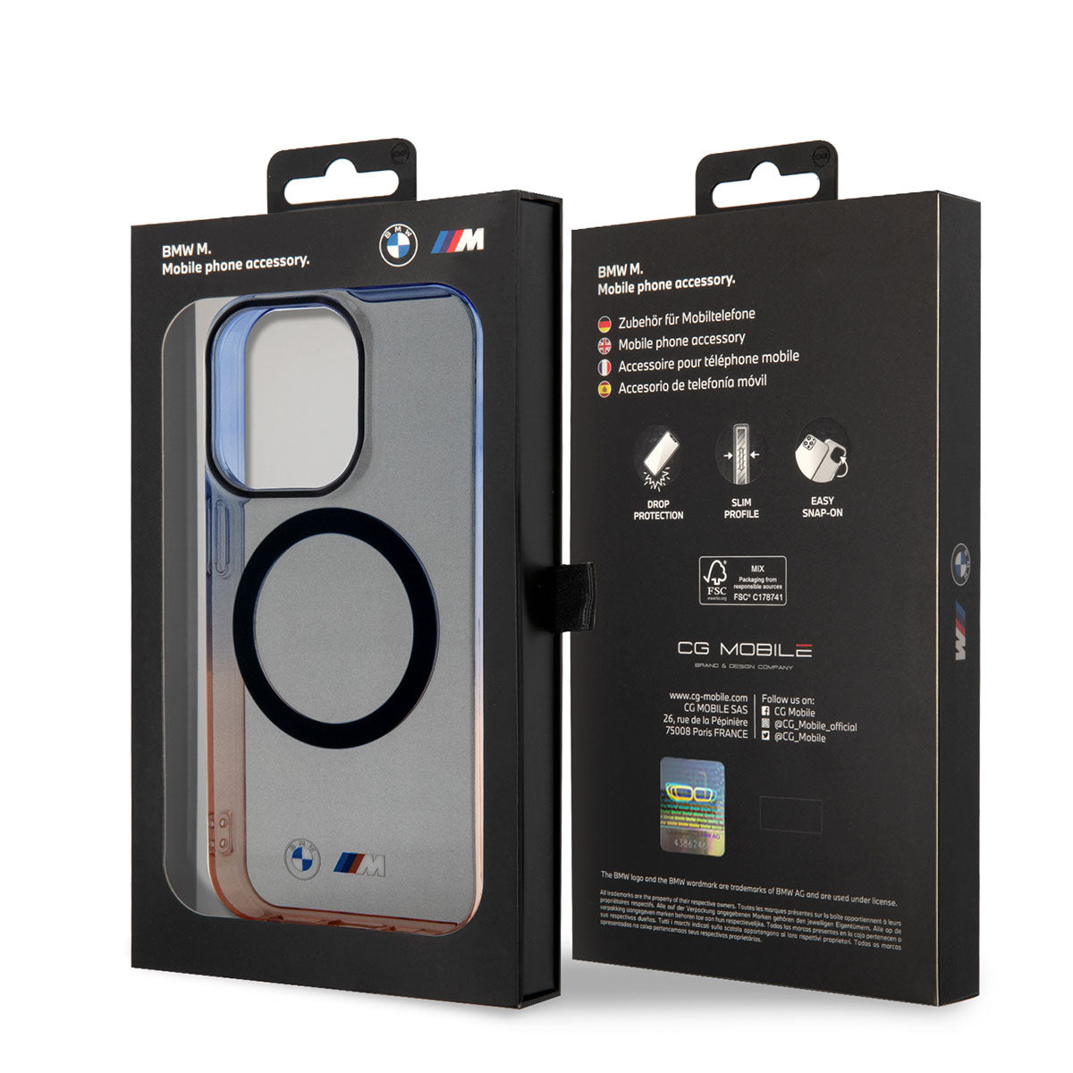 BMW iPhone 14 Pro Max Magsafe Şarj Özellikli Transparan Renk Geçişli Dizayn Telefon Kılıfı - 7
