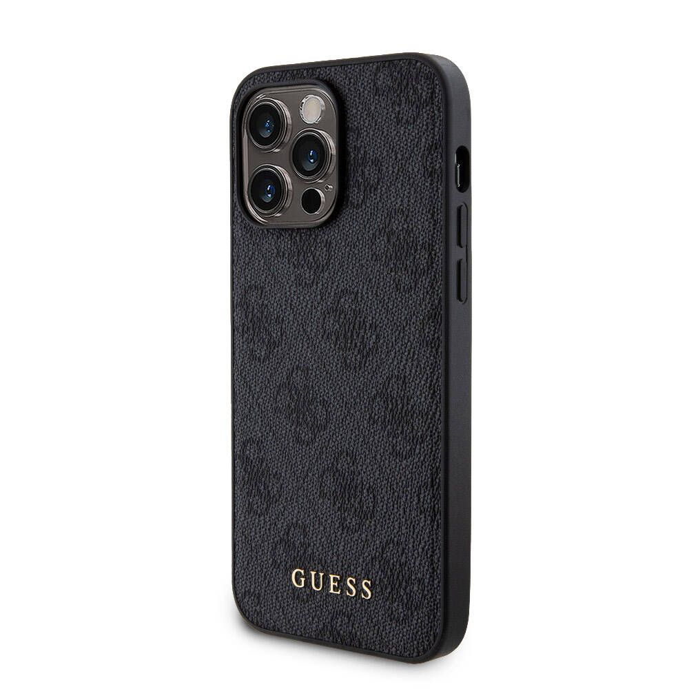 Guess iPhone 14 Pro Max Orjinal Lisanslı Magsafe Şarj Özellikli Yazı Logolu 4G Desenli Telefon Kılıfı + Powerbank 5000mAh 2in1 Set - 3