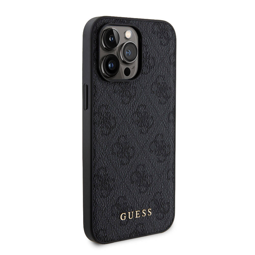 Guess iPhone 14 Pro Max Orjinal Lisanslı Magsafe Şarj Özellikli Yazı Logolu 4G Desenli Telefon Kılıfı + Powerbank 5000mAh 2in1 Set - 5