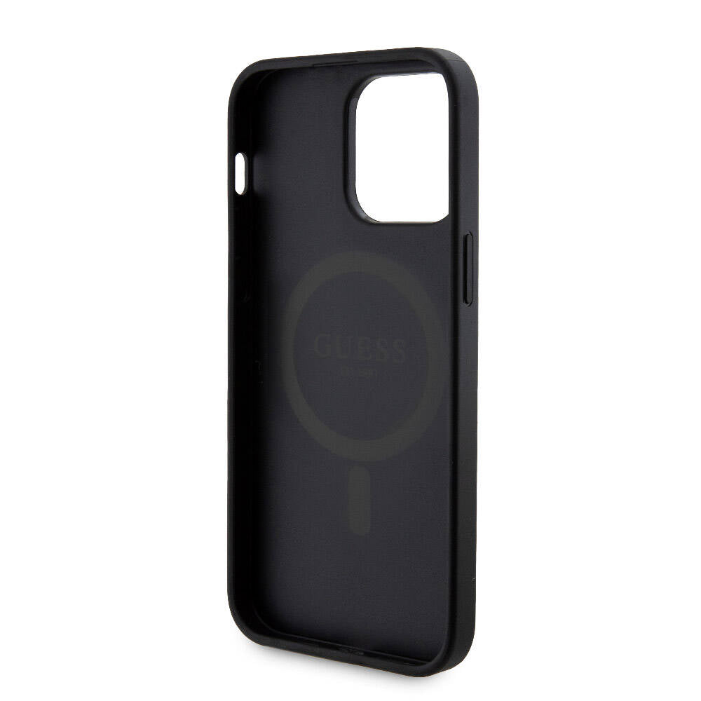 Guess iPhone 14 Pro Max Orjinal Lisanslı Magsafe Şarj Özellikli Yazı Logolu 4G Desenli Telefon Kılıfı + Powerbank 5000mAh 2in1 Set - 8