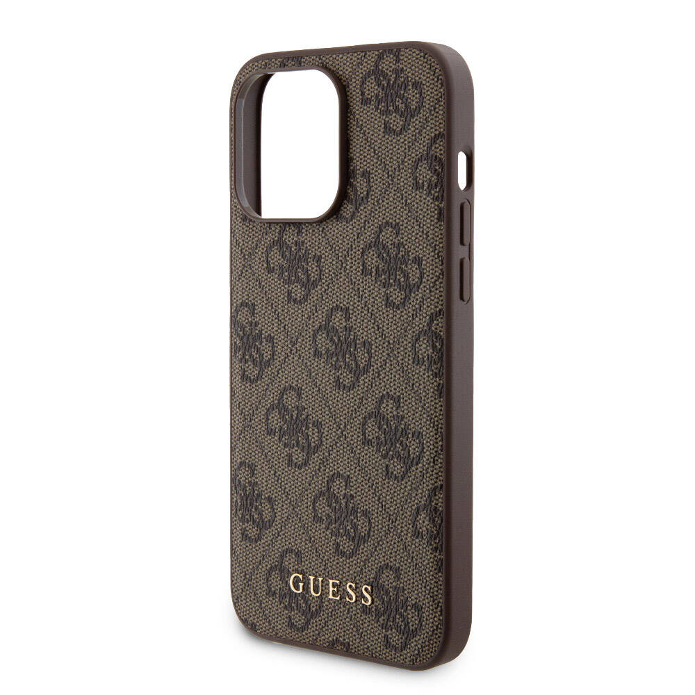 Guess iPhone 14 Pro Max Orjinal Lisanslı Magsafe Şarj Özellikli Yazı Logolu 4G Desenli Telefon Kılıfı + Powerbank 5000mAh 2in1 Set - 17
