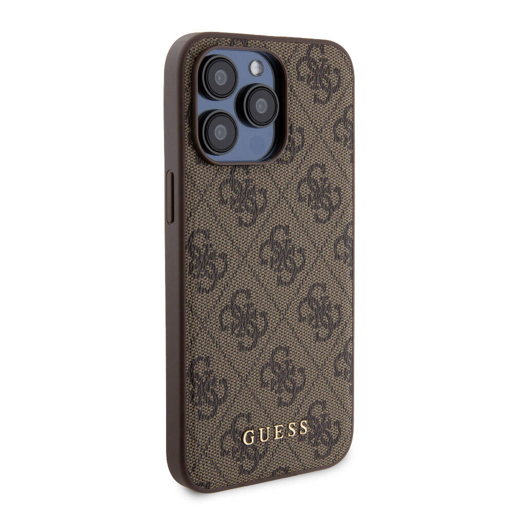 Guess iPhone 14 Pro Max Orjinal Lisanslı Magsafe Şarj Özellikli Yazı Logolu 4G Desenli Telefon Kılıfı + Powerbank 5000mAh 2in1 Set - 16