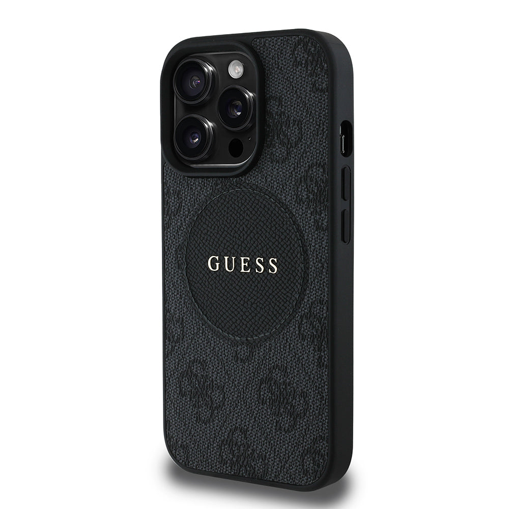 Guess iPhone 14 Pro Max Orjinal Lisanslı M-safe Şarj Özellikli Yazı Logolu Circle Classic Kılıf