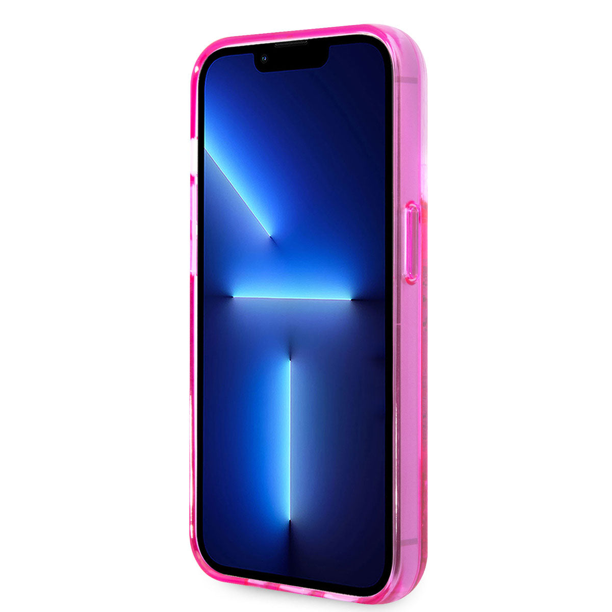 Guess iPhone 14 Pro Max Transparan Sıvılı Simli Dizayn Telefon Kılıfı - 4