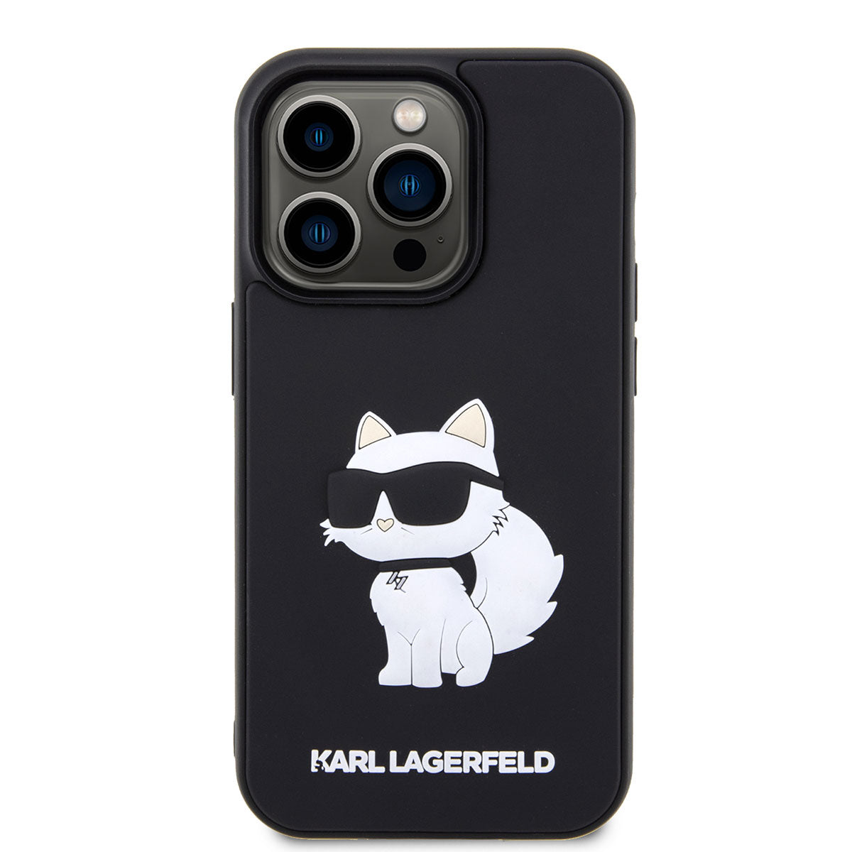 Karl Lagerfeld iPhone 14 Pro Max Kılıf 3D Rubber Choupette Dizayn Telefon Kılıfı - 5