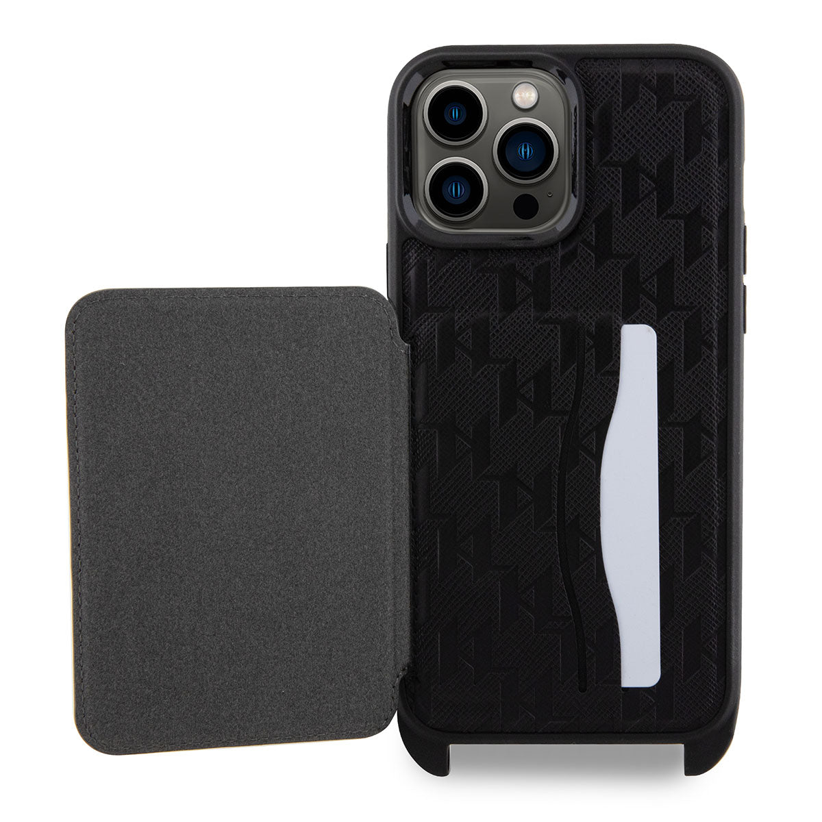 Karl Lagerfeld iPhone 14 Pro Max Kılıf Boyun Askılı Kartlıklı Choupette Dizayn Telefon Kılıfı - 4