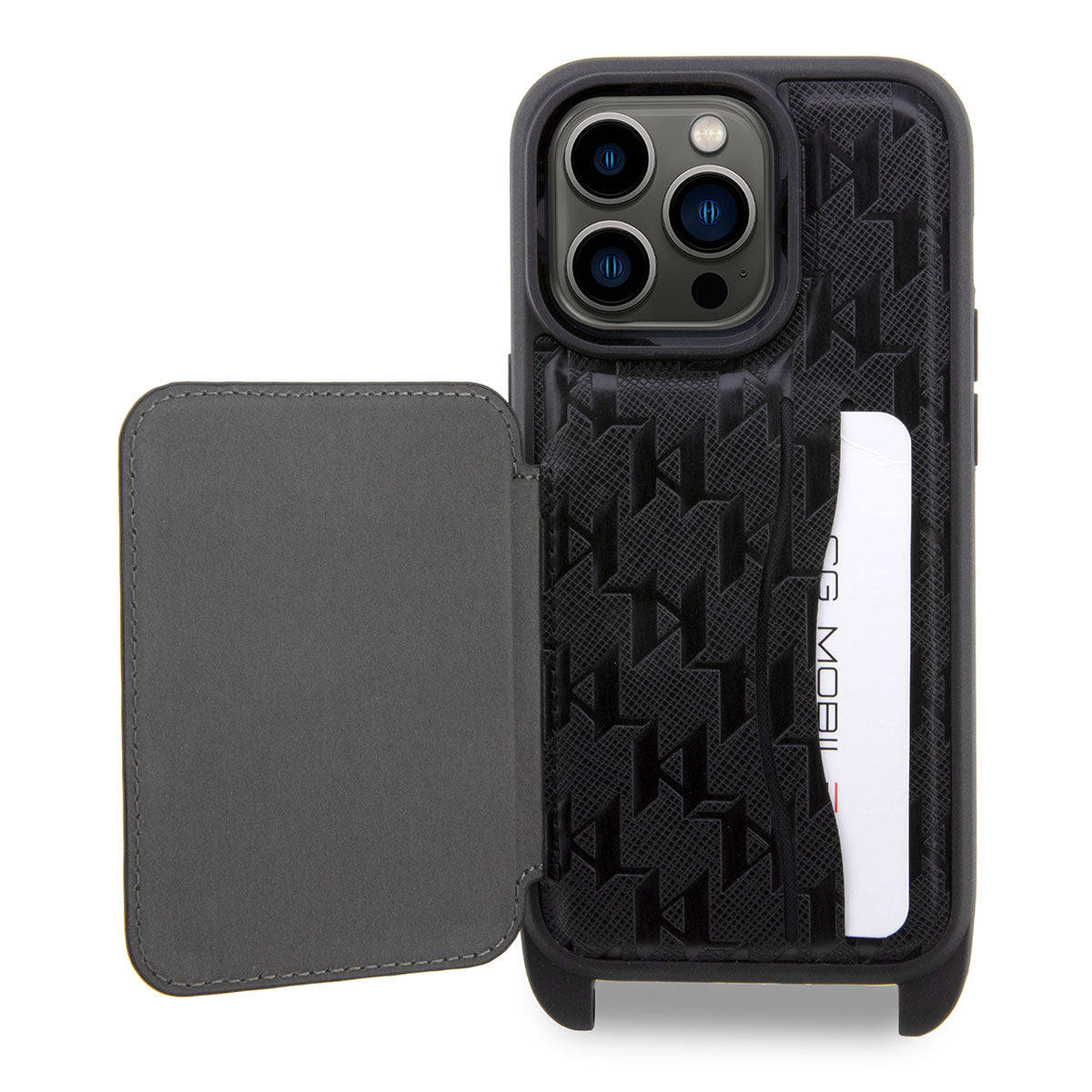 Karl Lagerfeld iPhone 14 Pro Max Kılıf Boyun Askılı Kartlıklı Karl Dizayn Telefon Kılıfı - 5